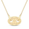 Thumbnail Image 3 of STUDIO BY KAY Diamond Mariner Link Pendant Necklace 3/8 ct tw 10K Yellow Gold 18&quot;