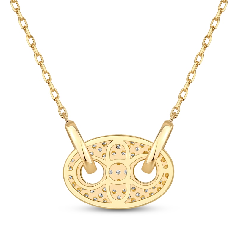 Main Image 3 of STUDIO BY KAY Diamond Mariner Link Pendant Necklace 3/8 ct tw 10K Yellow Gold 18&quot;