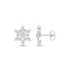 Thumbnail Image 3 of Diamond Snowflake Stud Earrings 1/4 ct tw 10K White Gold