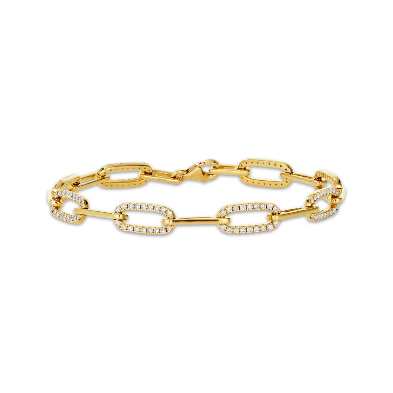 Main Image 1 of Le Vian Diamond Chain Link Bracelet 1 ct tw 14K Honey Gold 7&quot;