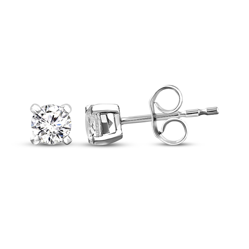 Main Image 1 of Lab-Grown Diamonds by KAY Round-Cut Diamond Solitaire Stud Earrings 7/8 ct tw 10K White Gold (I/SI2)