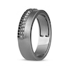 Thumbnail Image 2 of Ink & Ice Men's Black Diamond Pyramid Studded Wedding Band 1/6 ct tw Black Rhodium-Plated 10K White Gold