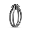 Thumbnail Image 2 of Ink & Ice Black & White Diamond Barbed Wire Knot Ring 1/5 ct tw Black Rhodium-Plated Sterling Silver