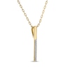 Thumbnail Image 2 of STUDIO BY KAY Diamond Vertical Bar Necklace 1/6 ct tw 10K Yellow Gold 18&quot;