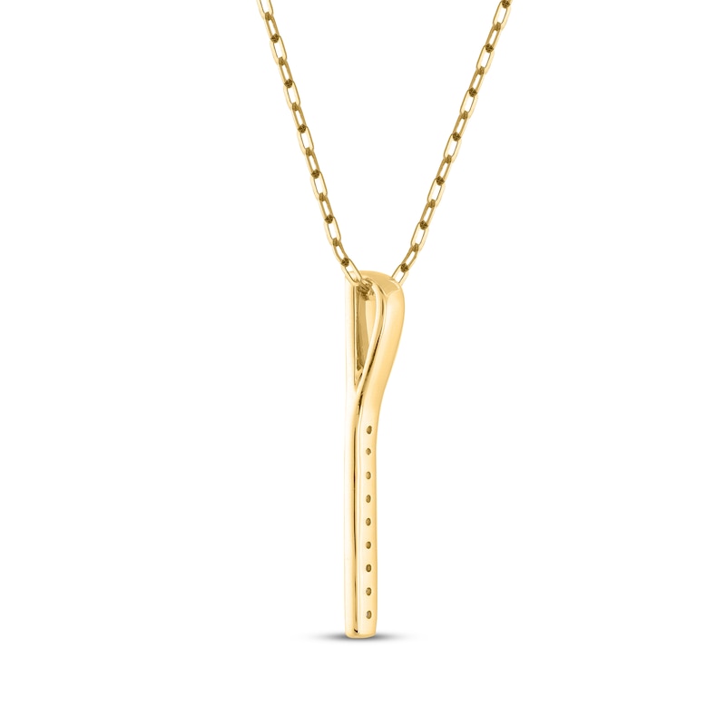 Main Image 3 of STUDIO BY KAY Diamond Vertical Bar Necklace 1/6 ct tw 10K Yellow Gold 18&quot;