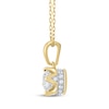 Thumbnail Image 2 of Round-Cut Diamond Solitaire Hidden Halo Necklace 1/2 ct tw 10K Yellow Gold 18&quot; (I/I3)