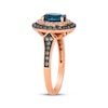 Thumbnail Image 3 of Le Vian Oval-Cut Blue Topaz & Diamond Ring 3/8 ct tw 14K Strawberry Gold