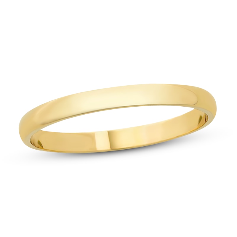 Wedding Band 2mm 10K Yellow Gold - Size 6