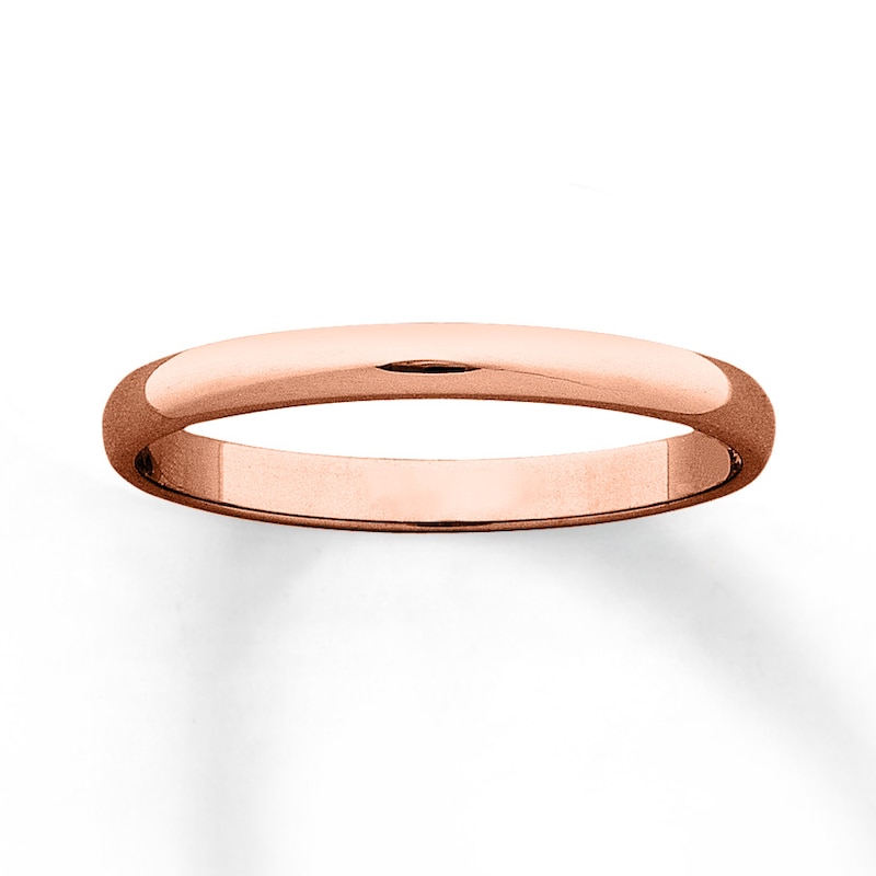 Main Image 1 of Women's Wedding Band 10K Rose Gold 2mm - Size 7