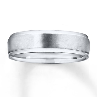 THREE KEYS JEWELRY 6mm Rainbow Leaf / Stone Titanium Wedding Ring