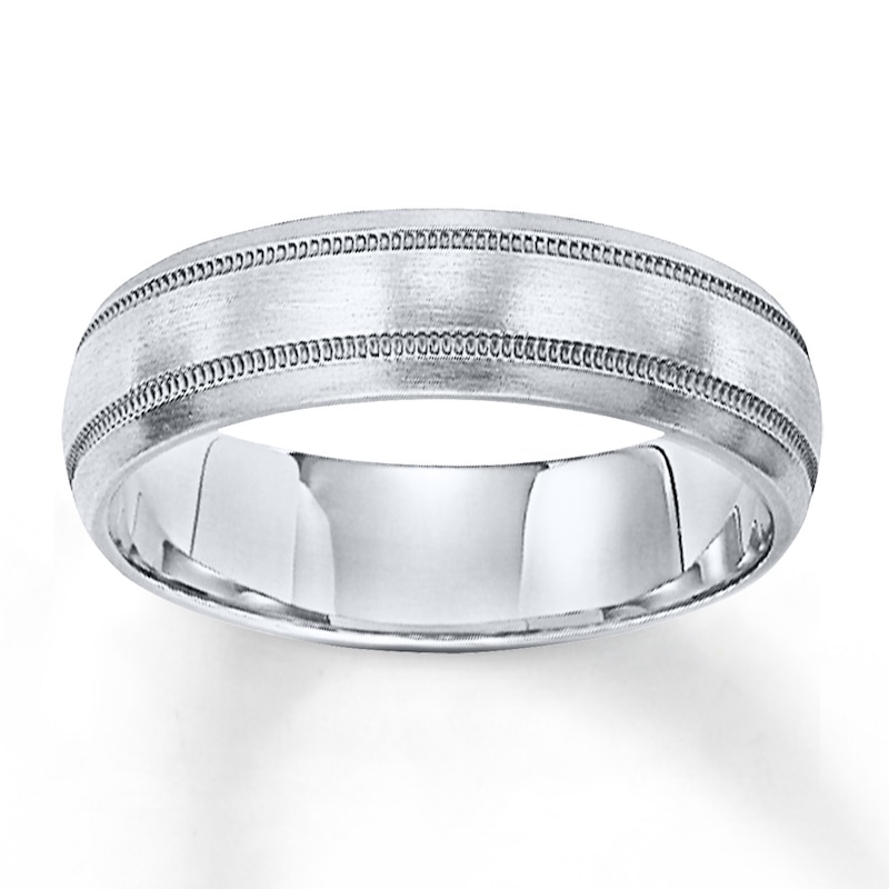 Wedding Band 10K White Gold 7mm