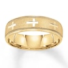 Thumbnail Image 1 of Cross Wedding Band 10K Yellow Gold 6mm