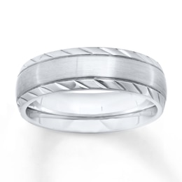 Men's Wedding Band Stainless Steel 7mm