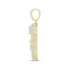 Thumbnail Image 3 of Men's Baguette & Round-Cut Diamond Jesus Charm 1-1/2 ct tw 10K Yellow Gold