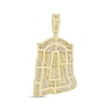 Thumbnail Image 4 of Men's Baguette & Round-Cut Diamond Jesus Charm 1-1/2 ct tw 10K Yellow Gold