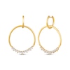 Thumbnail Image 1 of Diamond Convertible Circle & Hoop Earrings 3/4 ct tw 10K Yellow Gold