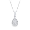 Thumbnail Image 1 of Diamond Teardrop Necklace 1/2 ct tw 10K White Gold