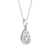 Thumbnail Image 2 of Diamond Teardrop Necklace 1/2 ct tw 10K White Gold