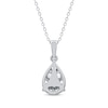 Thumbnail Image 3 of Diamond Teardrop Necklace 1/2 ct tw 10K White Gold