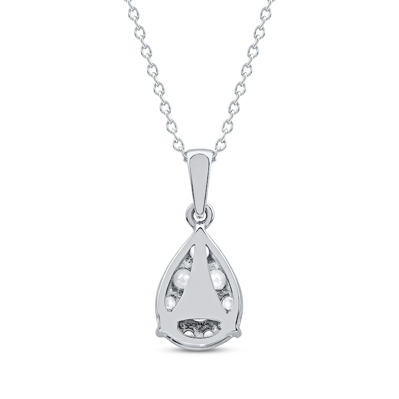 Main Image 3 of Diamond Teardrop Necklace 1/2 ct tw 10K White Gold