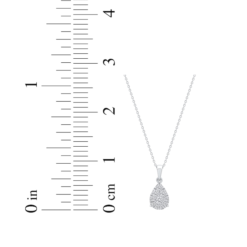 Main Image 6 of Diamond Teardrop Necklace 1/2 ct tw 10K White Gold