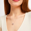Thumbnail Image 1 of Unstoppable Love Diamond Double Heart Frame Necklace 1/5 ct tw 10K Two-Tone Gold 19"