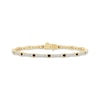 Thumbnail Image 1 of Black & White Diamond Station Bracelet 2-1/2 ct tw 10K Yellow Gold 7&quot;