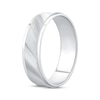 Thumbnail Image 2 of Men's Diagonal Groove Wedding Band 10K White Gold