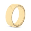 Thumbnail Image 1 of Men's White Sapphire Edge Wedding Band Yellow Ion-Plated Tungsten Carbide 8mm