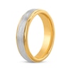 Thumbnail Image 1 of Men's Brushed Wedding Band Yellow Ion Plating & Tungsten Carbide 6mm