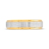 Thumbnail Image 2 of Men's Brushed Wedding Band Yellow Ion Plating & Tungsten Carbide 6mm