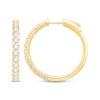 Thumbnail Image 1 of Lab-Grown Diamonds by KAY Hoop Earrings 1-1/2 ct tw 10K Yellow Gold