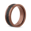 Thumbnail Image 1 of Men's Hammered Wedding Band Black & Bronze Ion-Plated Tungsten Carbide 8mm