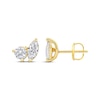 Thumbnail Image 0 of Toi et Moi Lab-Grown Diamond Round & Marquise-Cut Stud Earrings 1 ct tw 14K Yellow Gold