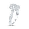 Thumbnail Image 1 of Lab-Created Diamonds by KAY Emerald-Cut Double Halo Engagement Ring 1 ct tw 14K White Gold