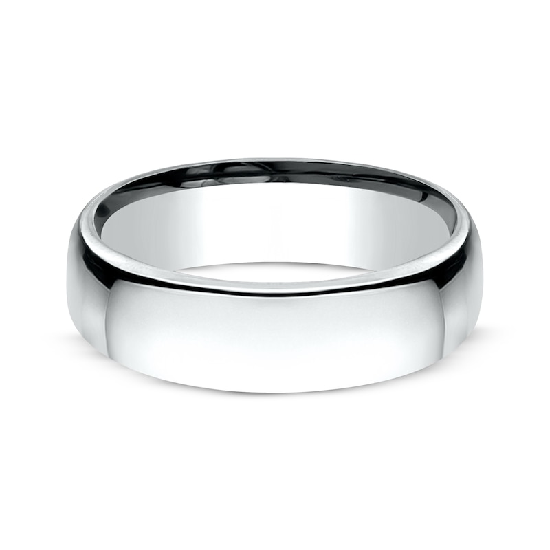 Main Image 3 of Polished Wedding Band 10K White Gold 6.5mm