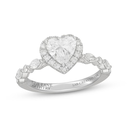 Neil Lane Artistry Heart-Shaped Lab-Grown Diamond Halo Engagement Ring 1-3/4 ct tw 14K White Gold