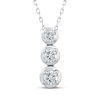 Thumbnail Image 1 of Memories, Moments, Magic Diamond Three-Stone Drop Necklace 1/2 ct tw 10K White Gold 18&quot;