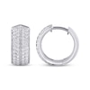 Thumbnail Image 3 of Lab-Grown Diamonds by KAY Men's Huggie Hoop Earrings 1 ct tw Sterling Silver