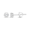 Thumbnail Image 1 of Certified Round-Cut Diamond Solitaire Stud Earrings 1/2 ct tw 14K White Gold (F/I1)