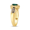 Thumbnail Image 2 of Le Vian Pear-Shaped Emerald Ring 1/2 ct tw Diamonds 14K Honey Gold