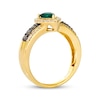 Thumbnail Image 3 of Le Vian Pear-Shaped Emerald Ring 1/2 ct tw Diamonds 14K Honey Gold