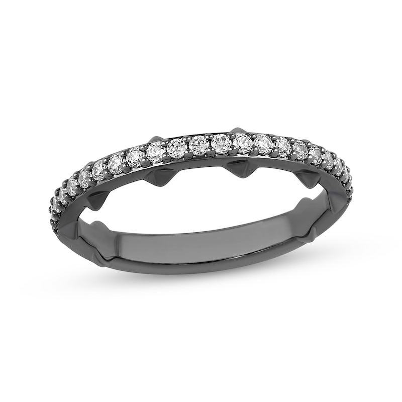 Main Image 1 of Ink & Ice Diamond Anniversary Ring 1/4 ct tw Black Rhodium-Plated 14K White Gold