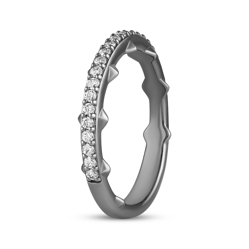 Main Image 2 of Ink & Ice Diamond Anniversary Ring 1/4 ct tw Black Rhodium-Plated 14K White Gold