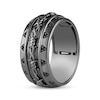 Thumbnail Image 2 of Ink & Ice Men's Black Diamond Barbed Wire Ring 1/10 ct tw Black Rhodium-Plated Sterling Silver