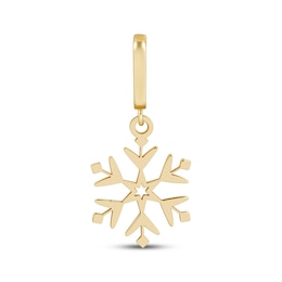 Charmed Memories Snowflake Charm 10K Yellow Gold