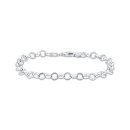 Charmed Memories Rolo Chain Bracelet 5.2mm Solid Sterling Silver 7.5&quot;