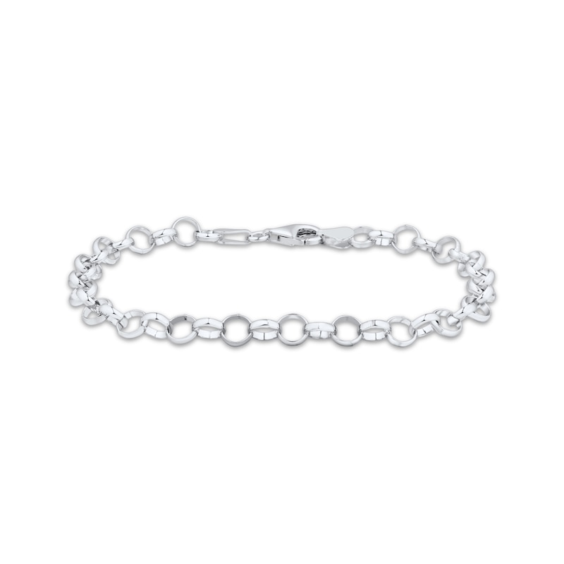 Main Image 1 of Charmed Memories Rolo Chain Bracelet 5.2mm Solid Sterling Silver 7.5&quot;