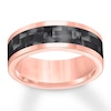 Thumbnail Image 1 of 8mm Wedding Band Rose Tungsten Carbide