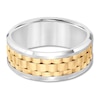 Thumbnail Image 2 of 9mm Wedding Band White & Yellow Tungsten Carbide